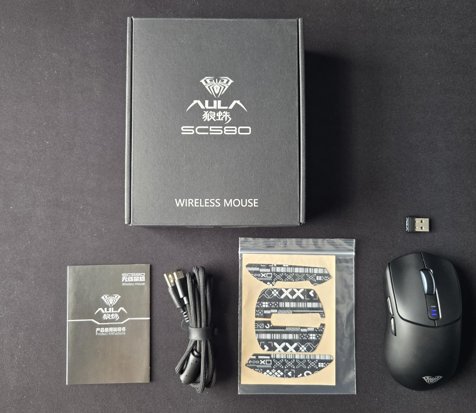 AULA SC580X Wireless Gaming Mouse, Tri-Mode 2.4G/BT5.0/USB-C Gaming Mice with 12000 DPI, 6 Programmable Buttons, Rechargeable Computer Mouse for Laptop/PC/Mac/Tablet customer photo 2