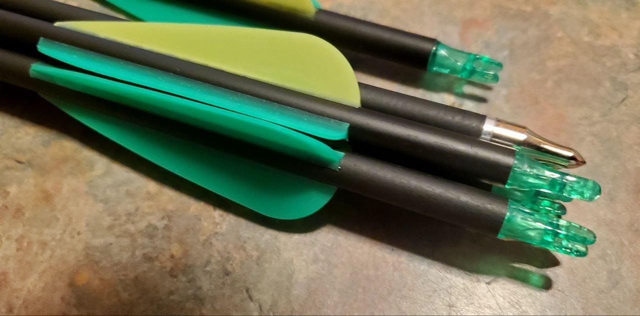 14 Pack 30 Archery Carbon Arrows, Practice Hunting Arrow with Removable Tips Shaft Spine 500 Suitable for Recurve Bows customer photo 2