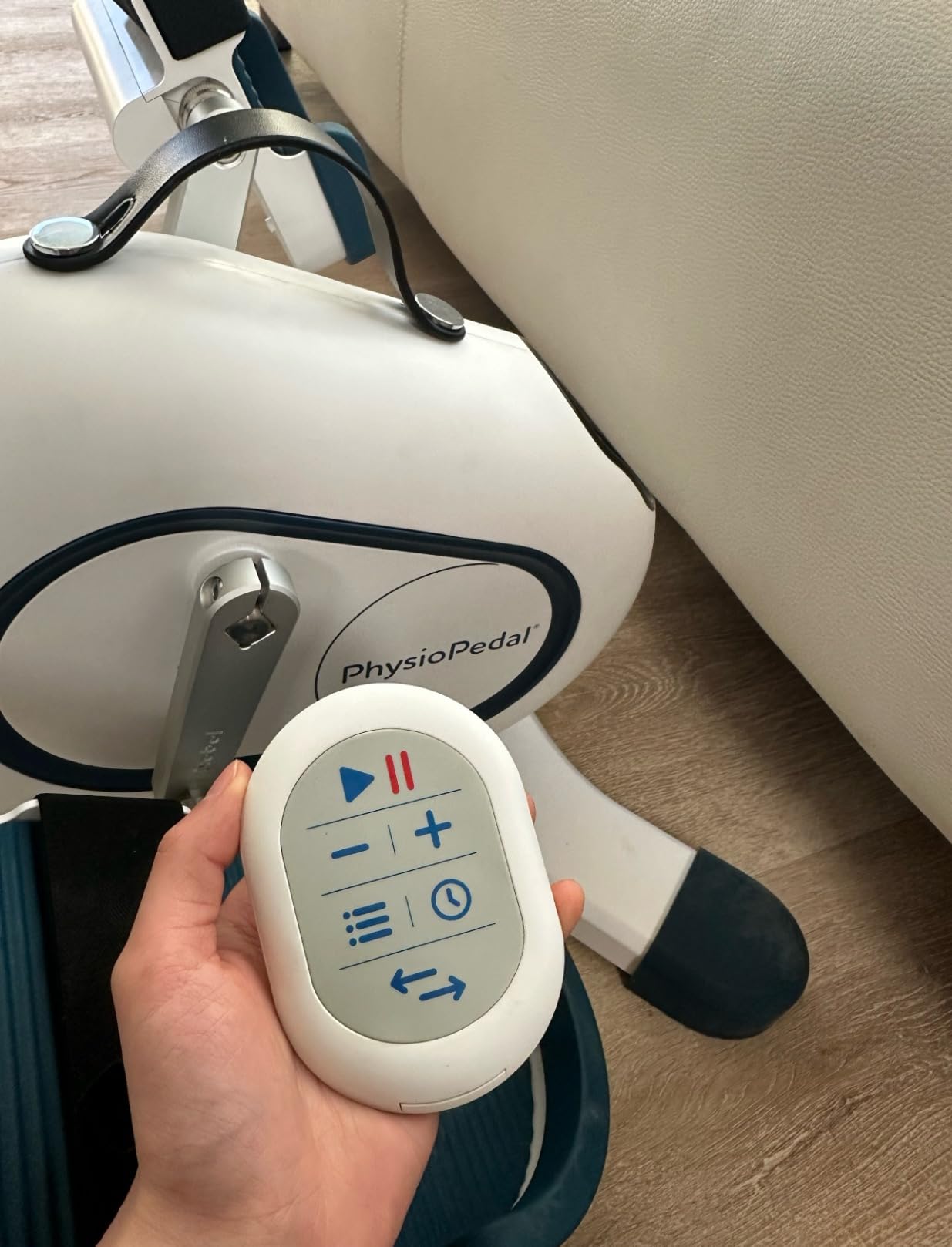 PhysioPedal Arm & Leg Pedal Exerciser - Dual Mode Pedals with 8 Speeds & 8 Resistance Levels, LED Display & Magnetic Remote - Low-Impact Exercise for Joint Mobility, Circulation & Active Recovery customer photo 1