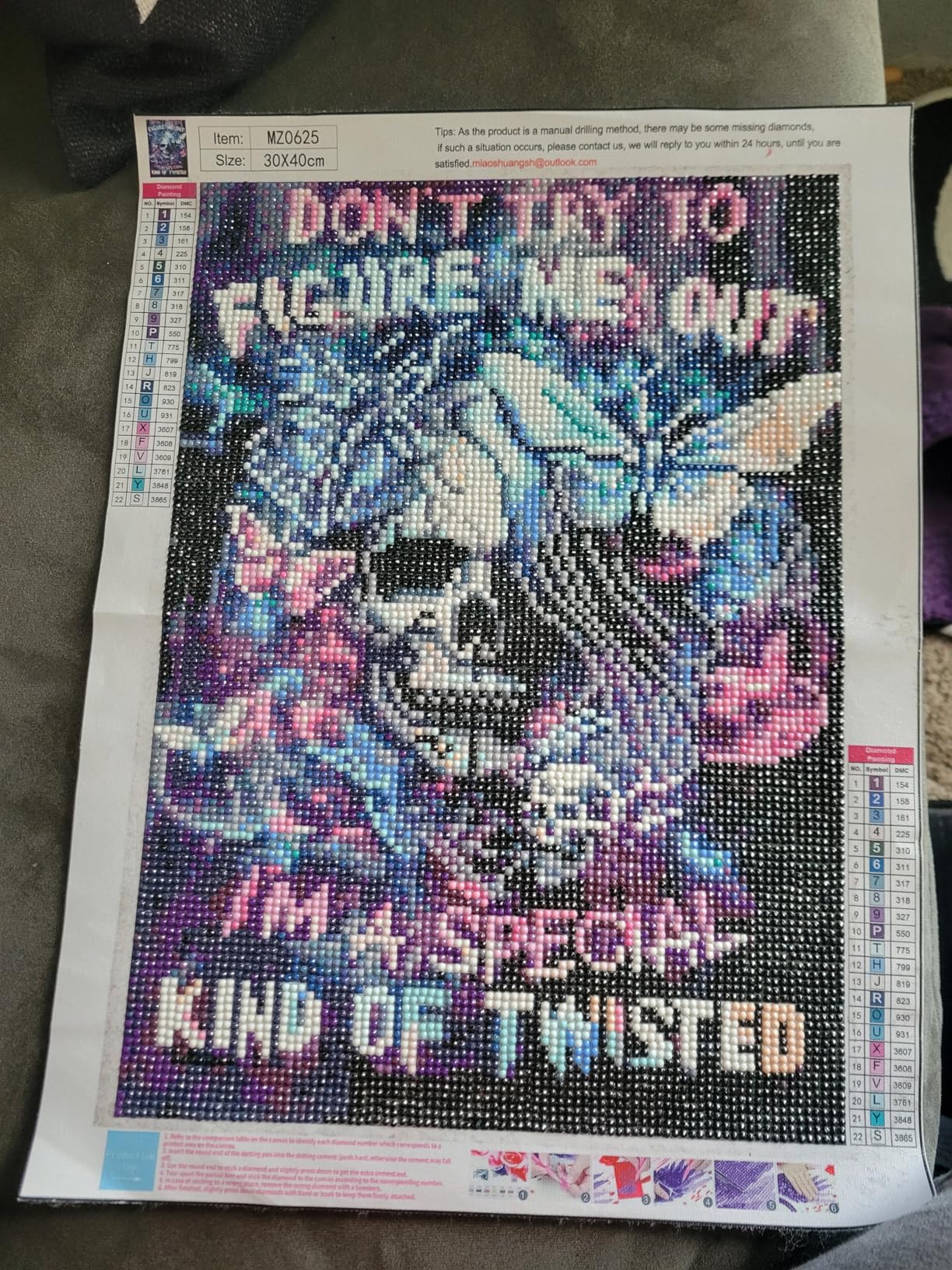 Meothan Skull Diamond Art Kits for Adults-Skull Last Flying Diamond Painting Kits for Adults Beginners, 5D DIY Full Drill Round Rhinestone Gem Art Crafts Paintings for Home Wall Decor 12