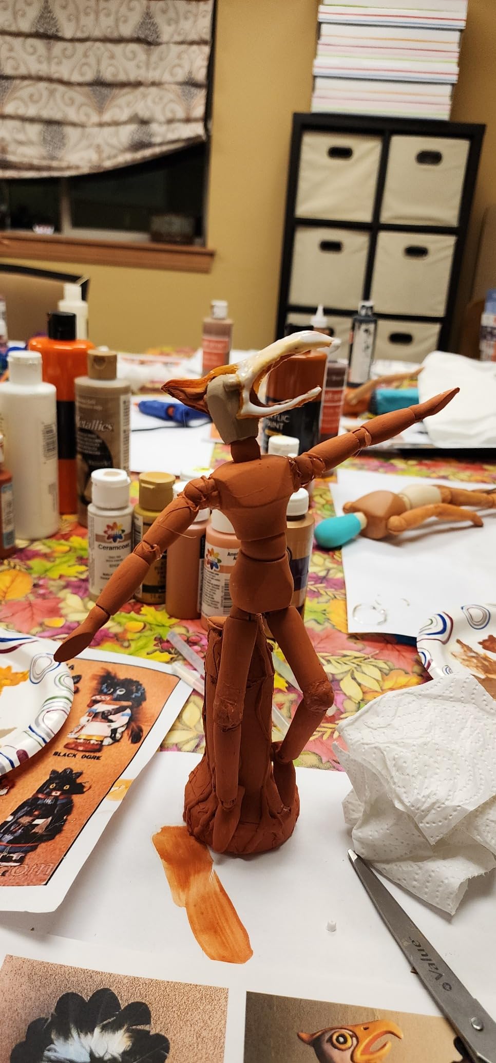 2 Pack, 8 Inch & 12 inch Artist Wooden Manikin Flexible Body Joints, Human Figure Puppet Model Wood Male Mannequin Doll Ornament Stand for Home Office Desk Decoration Sketching Drawing Painting customer photo 2