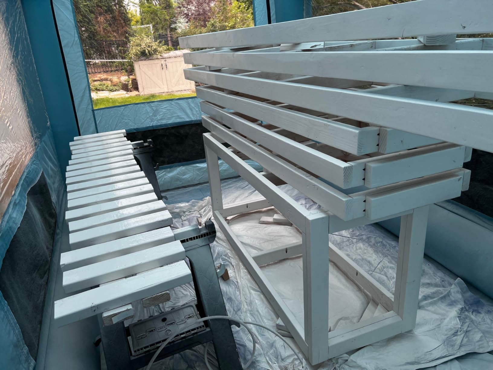 VEVOR Inflatable Paint Booth, 13.1 x 9.8 x 9 ft Inflatable Spray Booth, with 750W Powerful Blower and Air Filter System, Portable Car Paint Booth for Motorcycle, Bicycle, Auto Part Painting customer photo 1