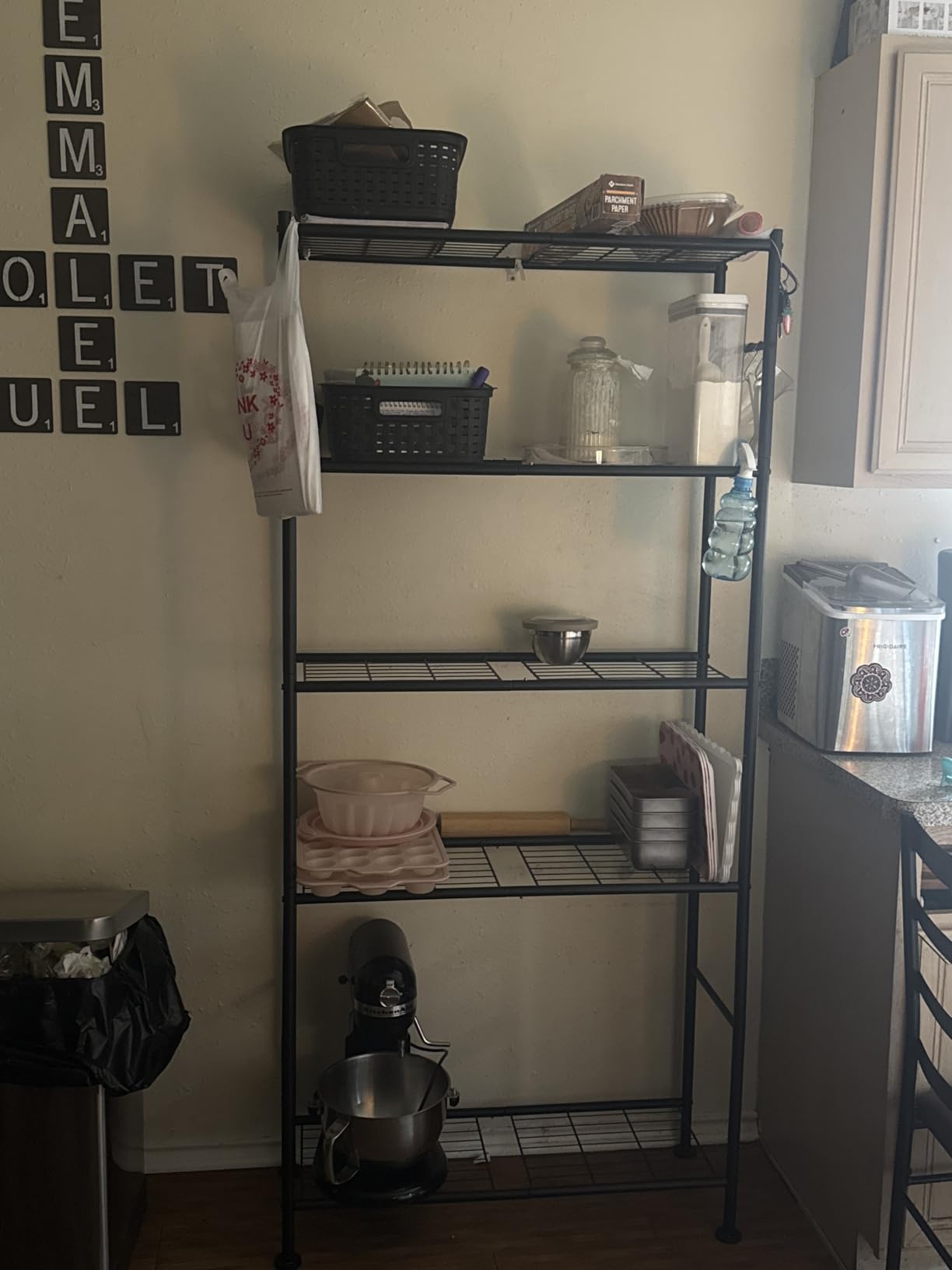 Storage Shelves - 5 Tier Shelf Organizer, Heavy Duty Garage Shelving Unit with Leveling Feet, Stable Metal Shelves Organizer for Pantry, Kitchen and Closet, 33.0