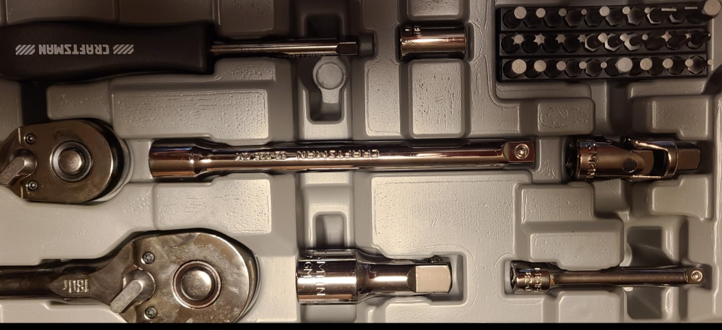 OVERDRIVE 121-Piece Gunmetal Chrome Mechanics Tool Set, Standard SAE/Metric Socket Set (CMMT99121L) customer photo 2