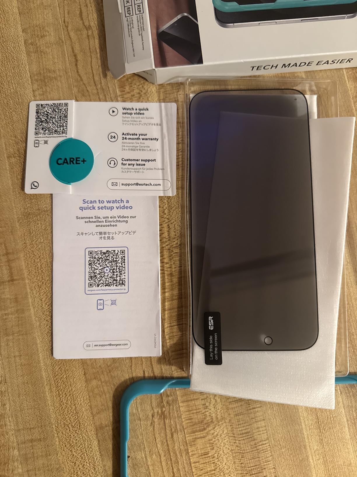 ESR 3 Pack for iPhone 16 Pro Max Screen Protector, [9H Hardness] [Military Grade Shatterproof] Tempered Glass Film with Easy Installation Tool customer photo 1