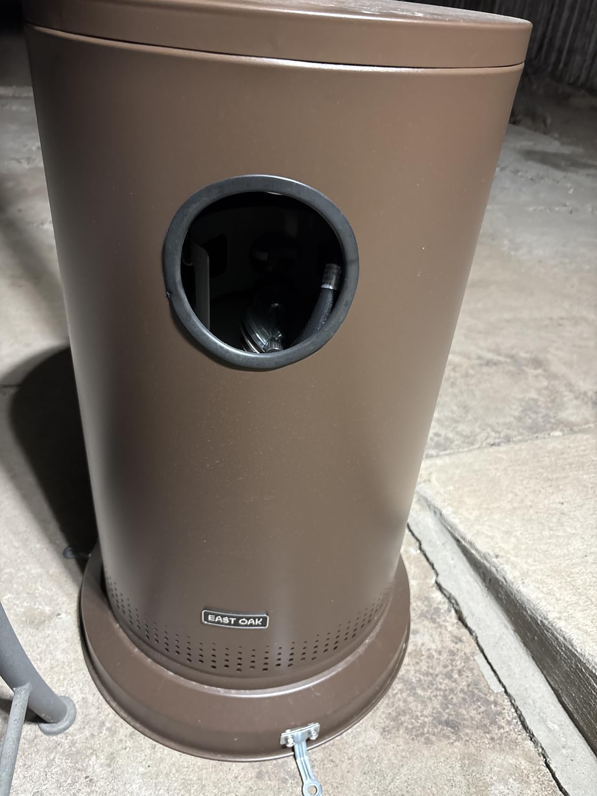 EAST OAK 55,000 BTU Propane Patio Heater with Round Table & Stainless Steel Burner, Outdoor Heater with Wheels, Ideal For Large Patios, Gardens, Outdoor Events, Commercial Use, Black customer photo 2