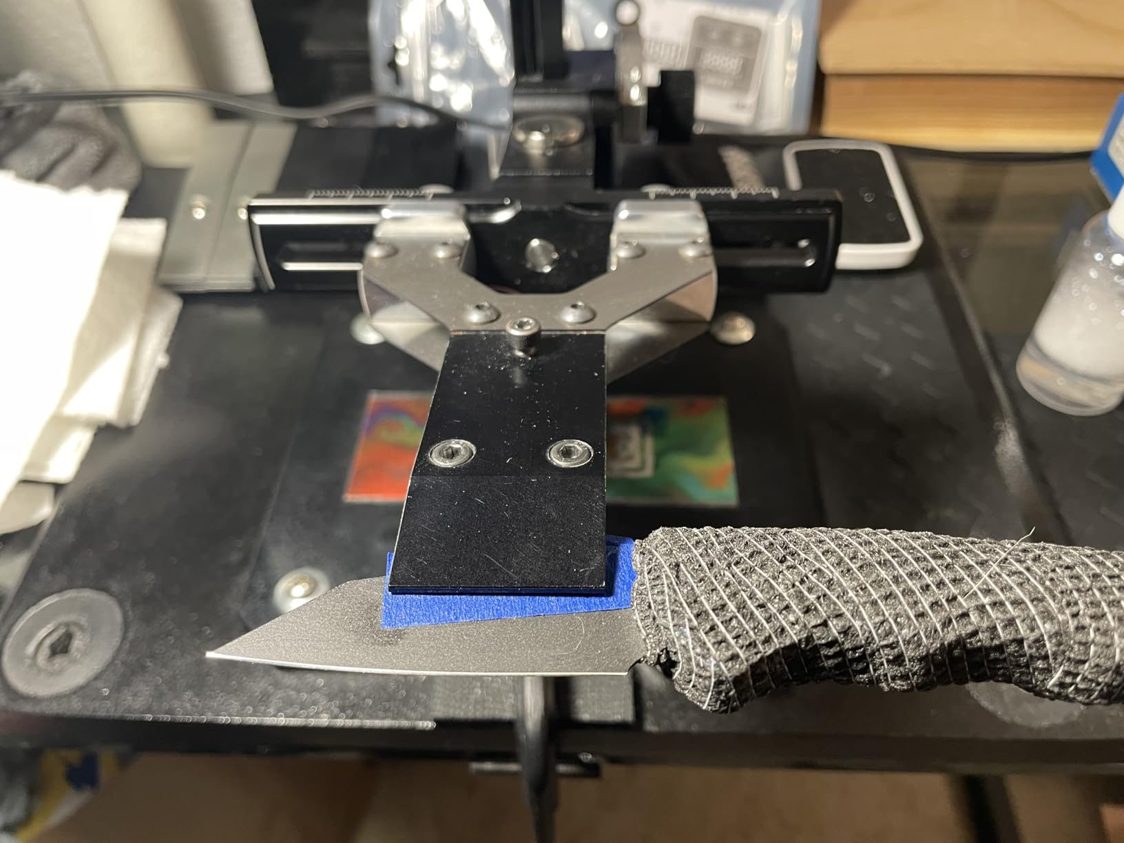 GEN3 Guided Knife Sharpening System, Aluminium | Professional knife sharpener, Knife Sharpening Kit W / 3 Al Plates Diamond (320#, 800#, 2000#) for For Hunting & Kitchen Knives customer photo 2