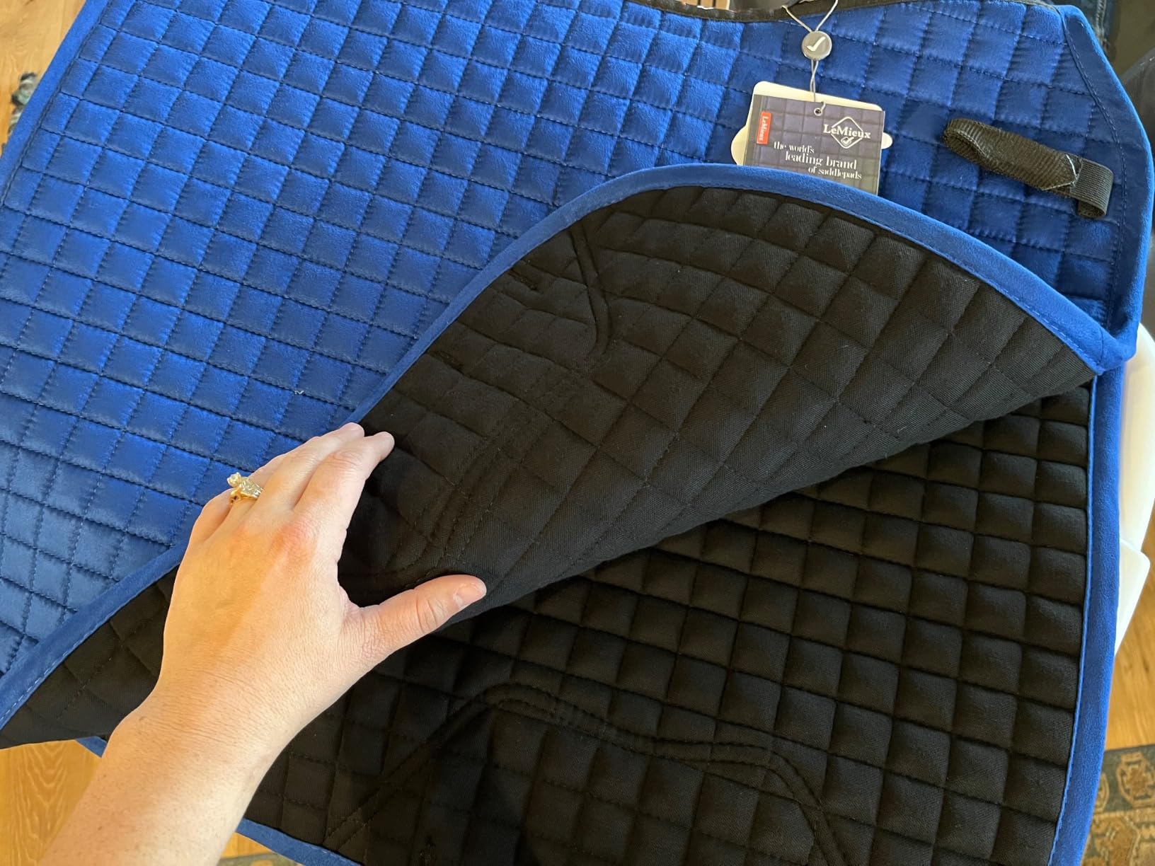 LeMieux Suede Dressage Square - English Saddle Pads for Horses - Equestrian Riding Equipment and Accessories customer photo 1