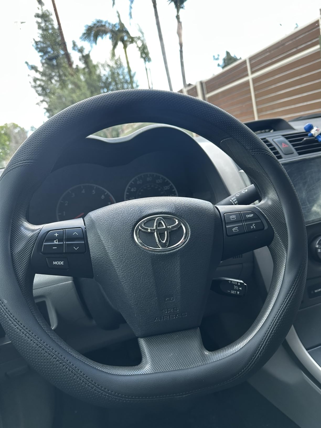 Steering Wheel Cover Standard Size 14.5-15 inch, Non-Slip Car Wheel Cover Protector, Breathable Microfiber Leather, Black customer photo 1