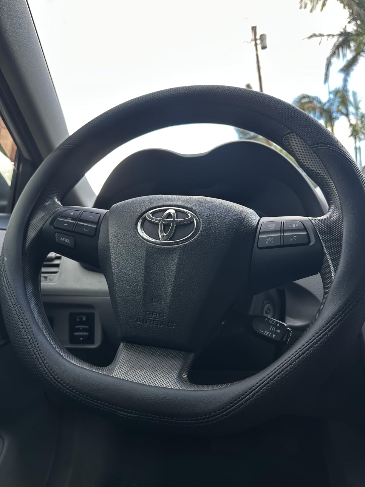 Steering Wheel Cover Standard Size 14.5-15 inch, Non-Slip Car Wheel Cover Protector, Breathable Microfiber Leather, Black customer photo 2