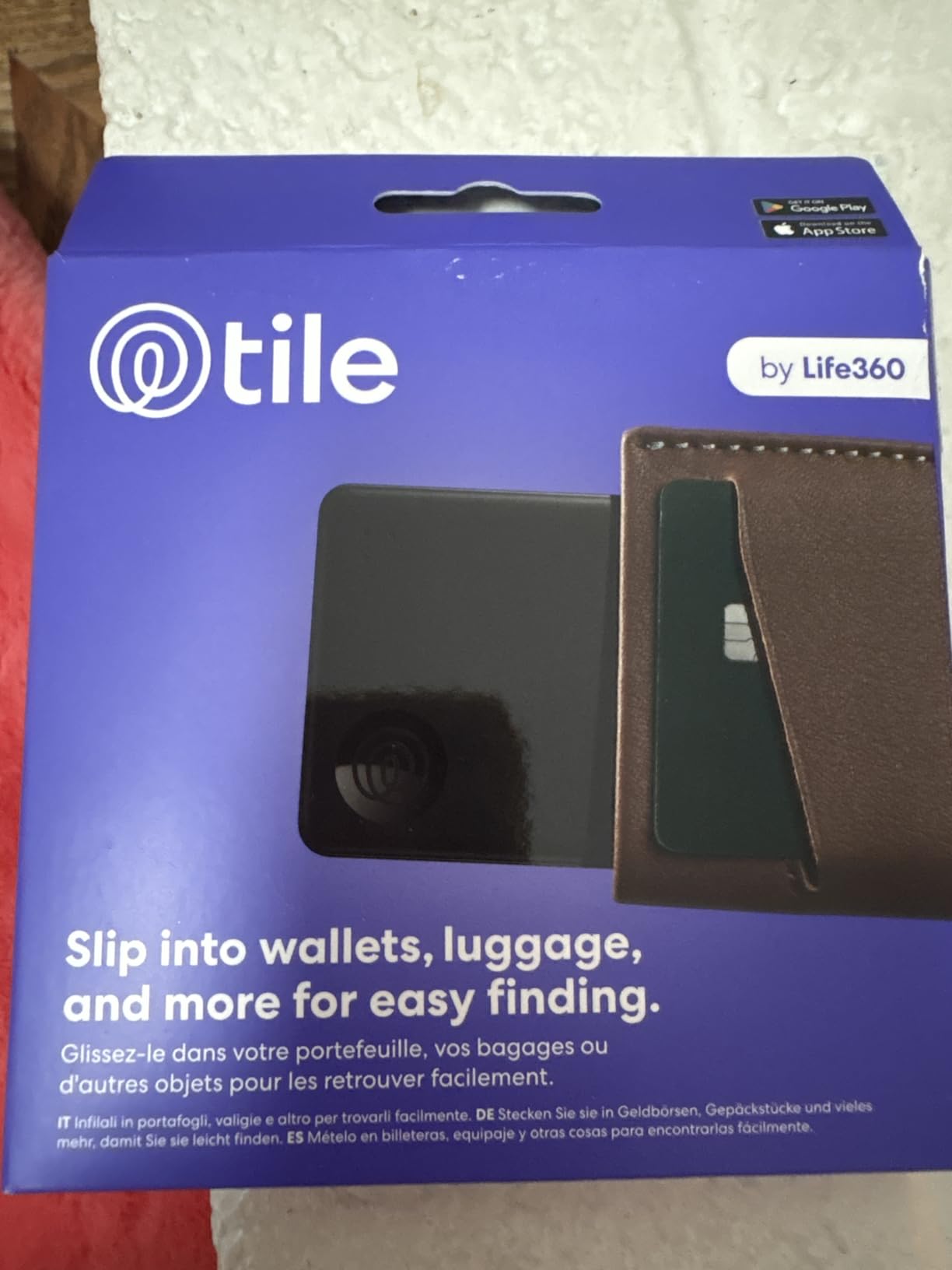 Life360 Tile Slim - Wallet Finder, Bluetooth Tracker and Item Locator for Luggage Tags, Passports and More. Both iOS and Android Compatible. Phone Finder. 1-Pack (Black) customer photo 1