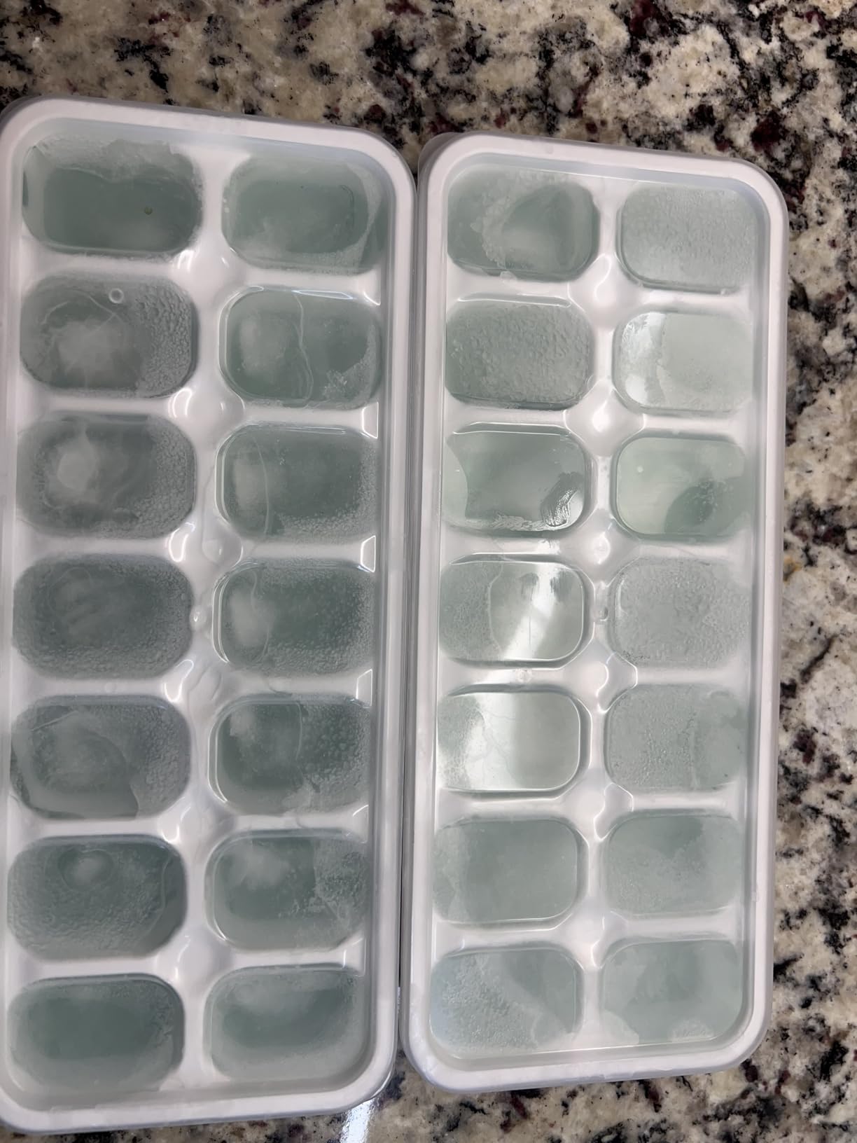 Ice Cube Tray with Lid, 3 Pack Silicone Easy-Release Ice Trays for Freezer, Stackable Ice Cube Molds for Drinks, Cocktails, Whiskey, Coffee - BPA-Free and Odor-Free customer photo 2