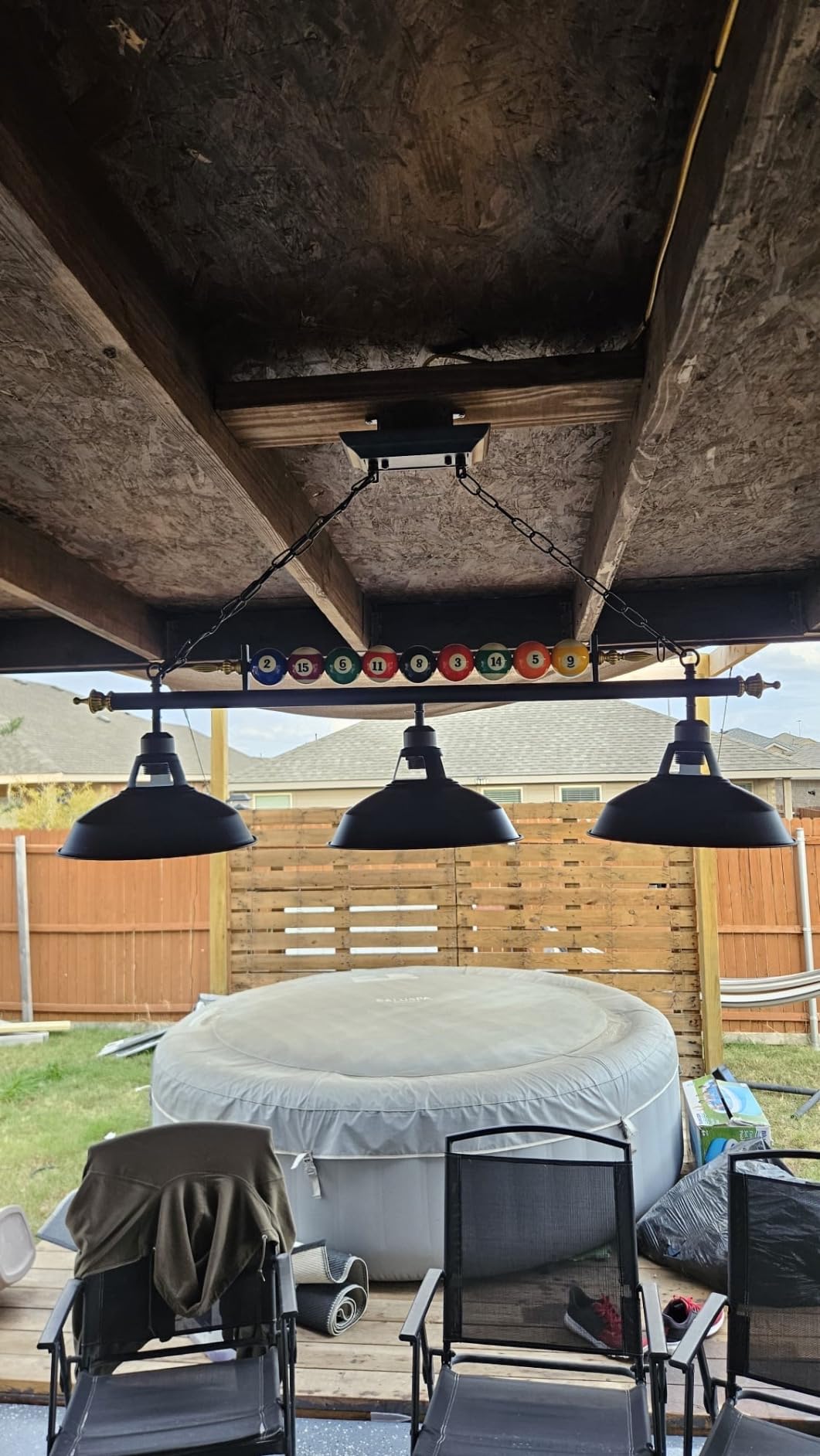 Adjustable Pool Table Lights for 7'-8' Billiard Light Hanging Pool Table Light Fixture Lighting Pendant Lamp with Metal Shades for Game Rooms (Bulb Not Included)(4 Lights) customer photo 1