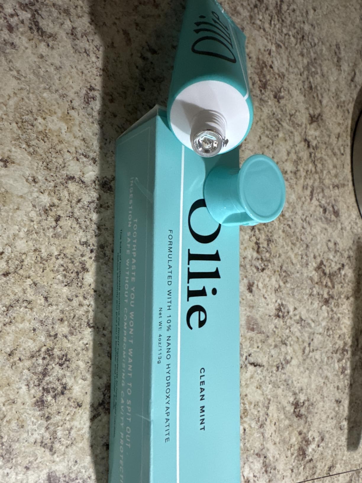 Ollie Fluoride Free 10% Nano Hydroxyapatite Toothpaste for Remineralizing Enamel, Sensitive Teeth & Whitening, Clean Mint 4oz (Pack of 1) customer photo 1