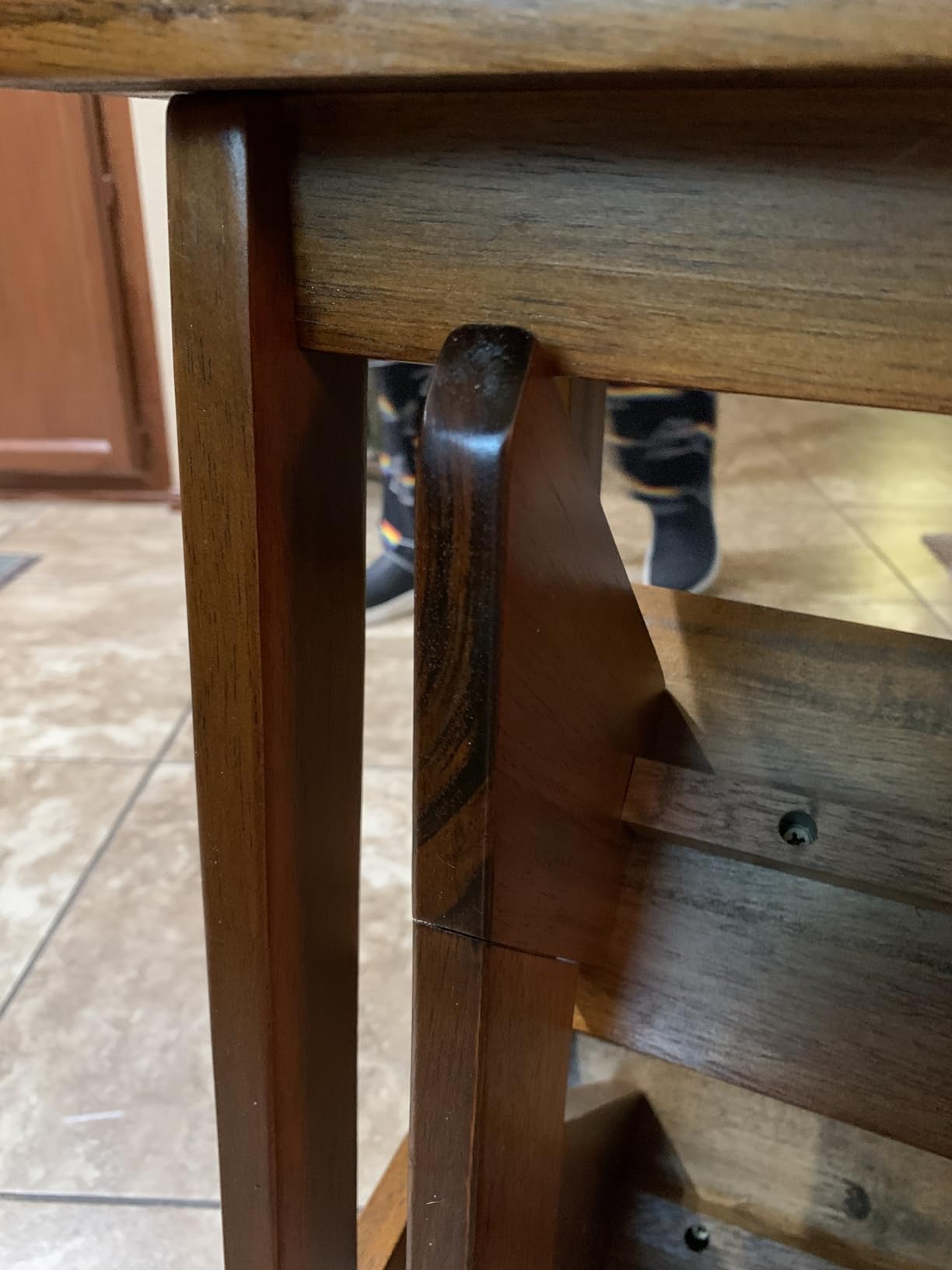 Giantex Folding 3 Tier Step Ladder, Multipurpose 3-in-1 Wood Step Stool with Anti-Slip, Convenient Handle, Display Ladder and Storage Shelf for Library, Home Kitchen customer photo 2