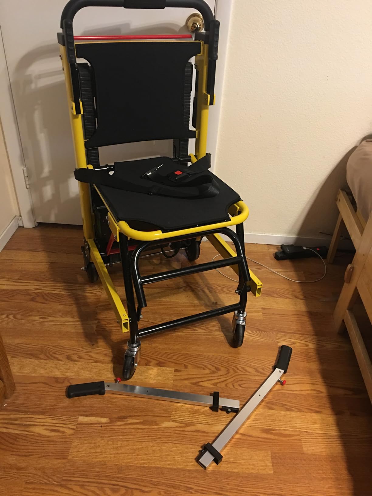 Electric Stair Climbing Wheelchair Foldable Stair Lifts for Seniors 400lbs Load Capacity Motorized Stair Chair Stairlift with Seat Belts Power Wheelchair customer photo 1