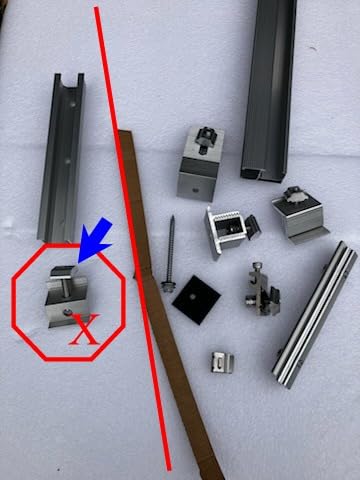 Tandefio Solar Panel Mounting Kit for 8-10 Solar Panels, Panel Kit for Shingle Roof, Adjustable with Clamps, L Shape Brackets, 88 Inch Rails(Silver) customer photo 1