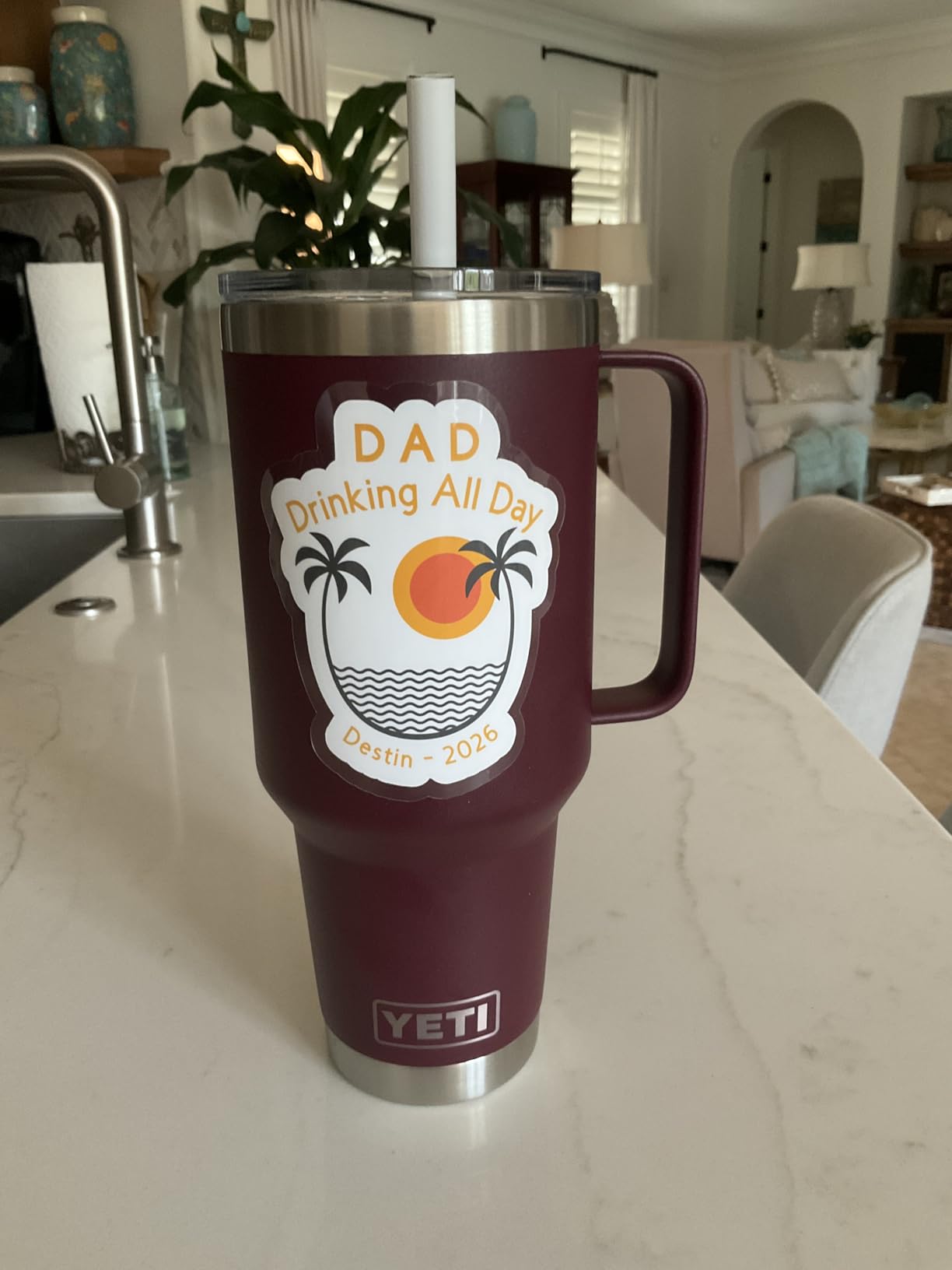 YETI Rambler 42 oz Tumbler with Handle and Straw Lid, Vacuum Insulated, Key Lime customer photo 1