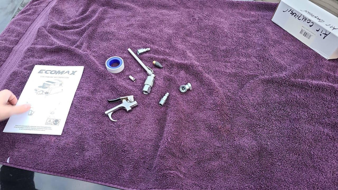 ECOMAX Air Compressor 6 Gallon 150 PSI Pancake Portable Oil-free Tank with 10 PCS Accessories Kit customer photo 1