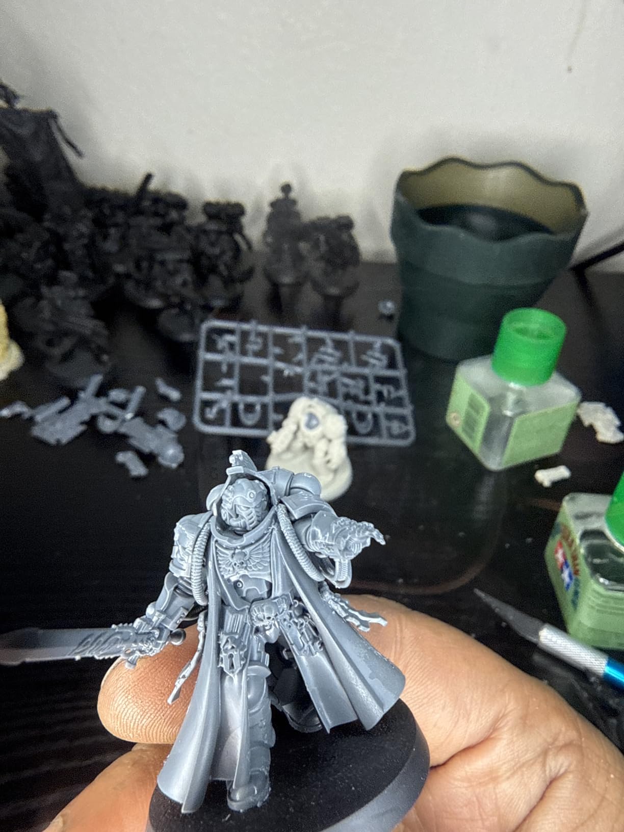 LED Magnifier Desk Lamp with Stand and Clamp, 3 Color Modes & Stepless Dimming 5-Diopter Glass Lens, Adjustable Swivel Arm - Magnifying lamp for Close Work, Repair, Crafts, Reading customer photo 1