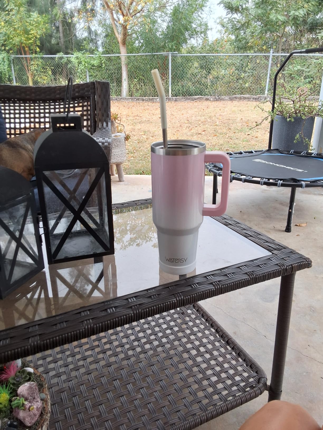 40 oz Tumbler with Handle,Tumbler with Lid and Straw,Double Wall Insulated Cup Stainless Steel Travel Mug(Cold for 34 Hours),Water Bottle for Iced Tea,Coffee,Cold Beverages(Purple) customer photo 2