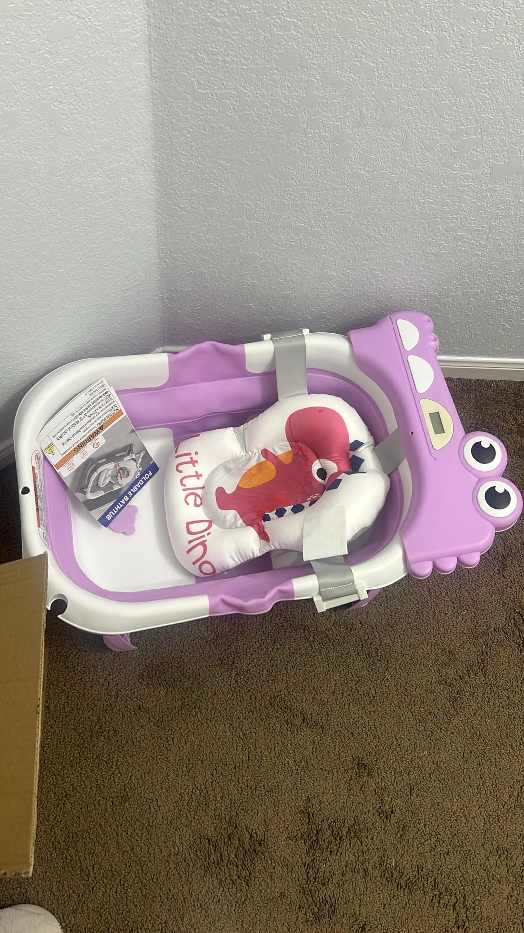 TPN Collapsible Baby Bathtub, Baby Bath Tub with Soft Cushion & Real-Time Thermometer, Baby Bathtub Infant to Toddler Tub (0-36 Months), Portable Newborn Travel Bath tub customer photo 2