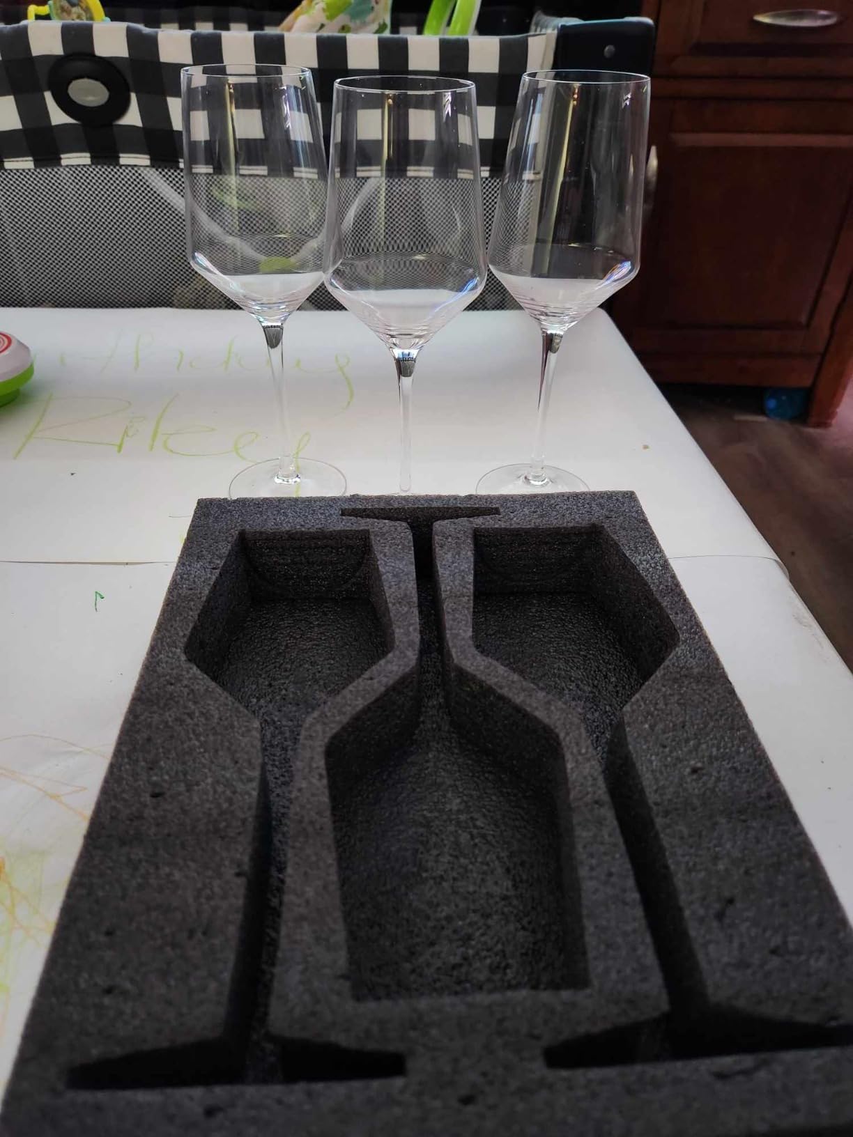 BACLIFE Hand Blown Red Wine Glasses Set of 4 - 15 oz Premium Crystal Wine Glasses With Long Stem - Unique Wedding Gift customer photo 2