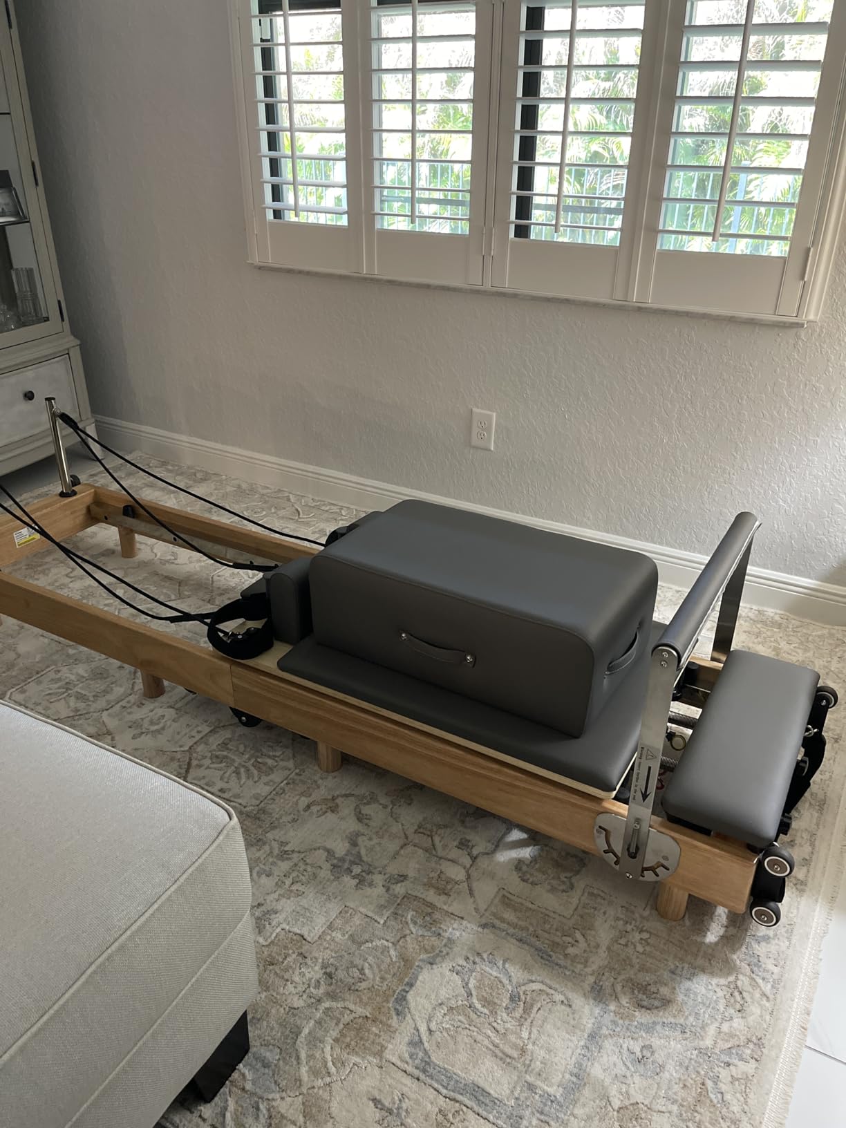 Pilates Reformer Machine, Wood Foldable Pilates Machine Equipment for Home Workout customer photo 1