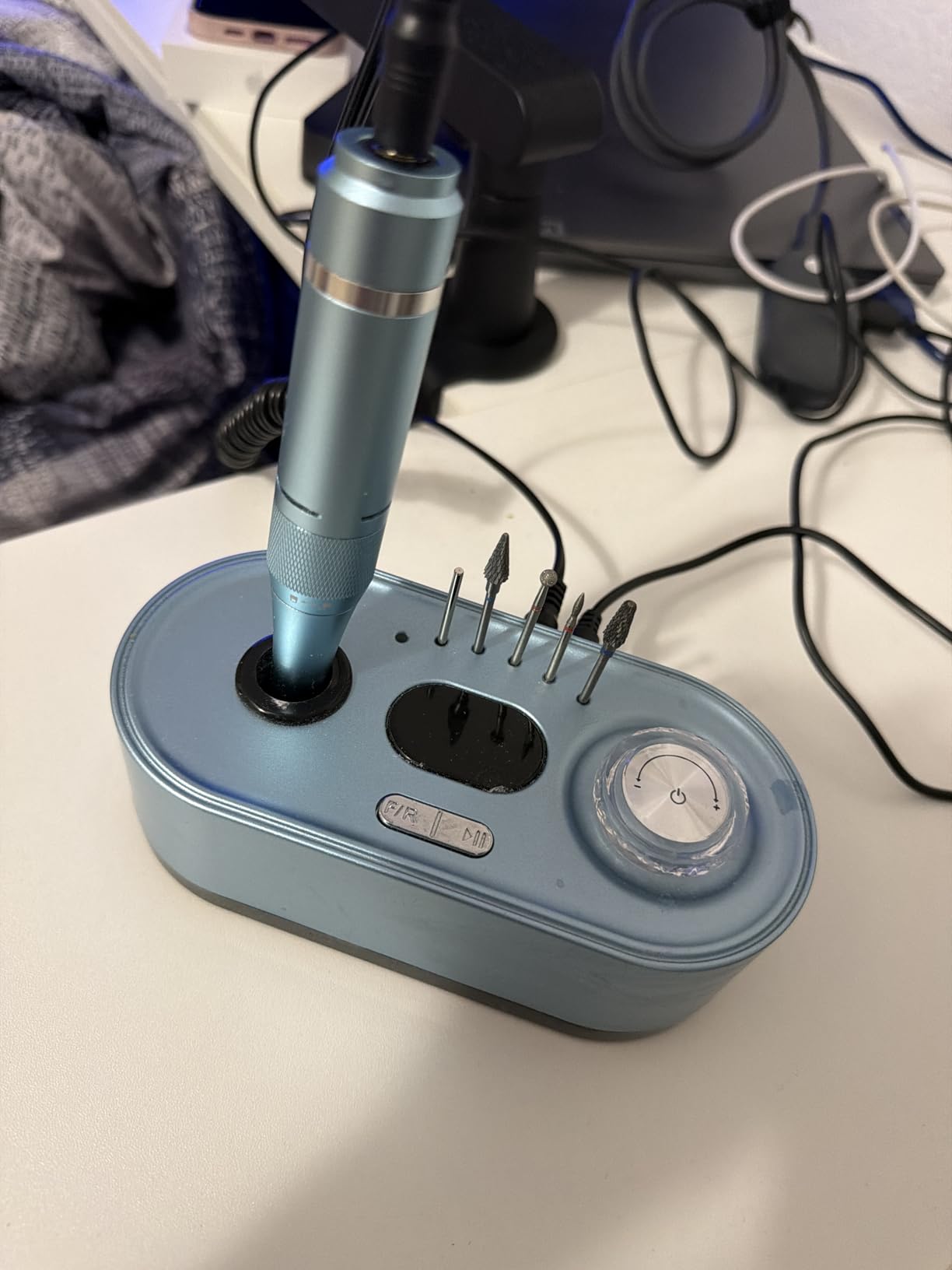 JOSGLOI 40000RPM Professional Nail Drill E-File for Gel Polish Removal | LCD Display; Smooth Stepless Control; Quiet Low-Vibration; Ideal for Manicure Pedicure Nail Prep, Salon & Home DIY Nail Care customer photo 2