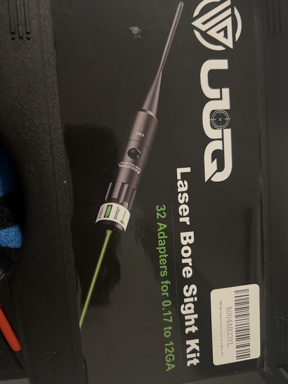 UUQ Professional Laser Bore Sight Kit with Button Switch,Red/Green Laser with 32 Adapters for 0.17 to 12GA Calibers,Suitable for Pistol Rifle Airsoft & Shotgun,Powerful Hunting Equipment customer photo 1