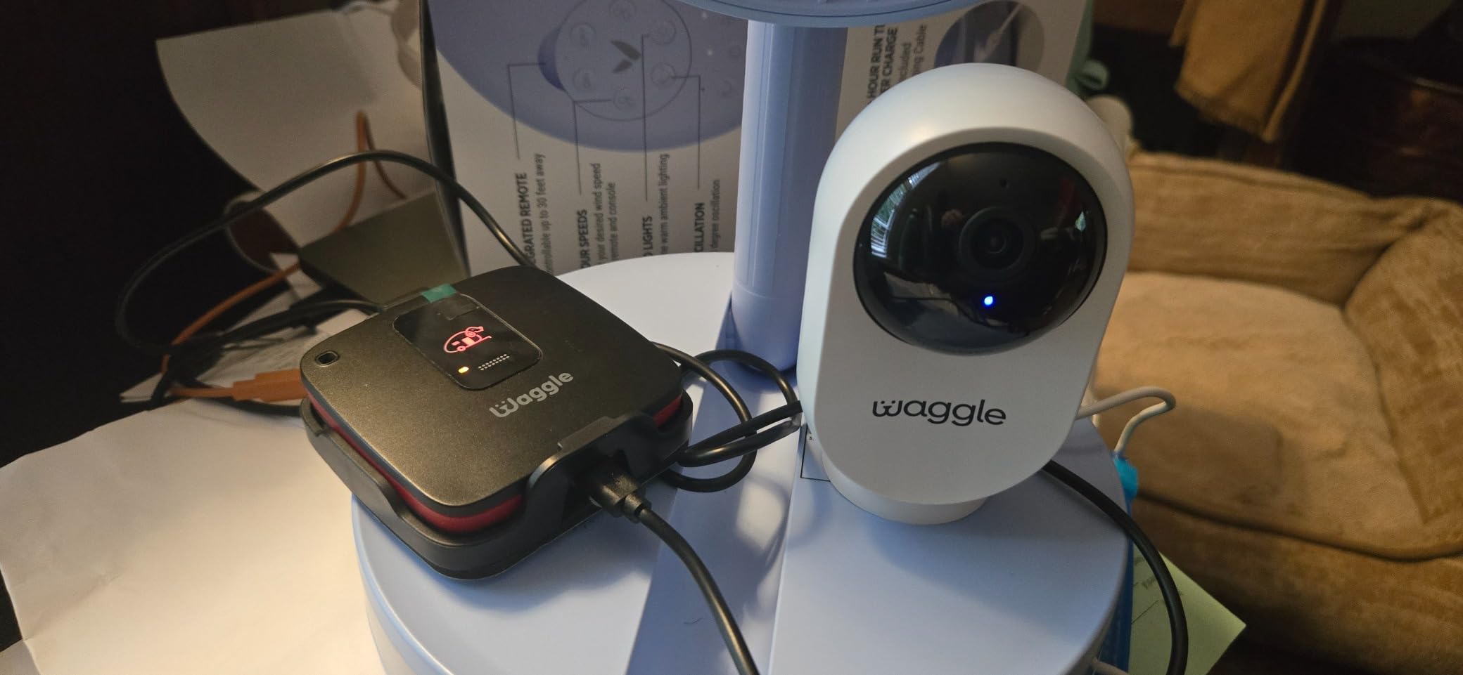 WaggleCam 2K Pet Camera and Treat Dispenser with 360° AI Tracking, 2-Way Audio, Motion Alerts, Night Vision, Dual-Band WiFi (2.4 GHz or 5 GHz) - Indoor Use customer photo 1