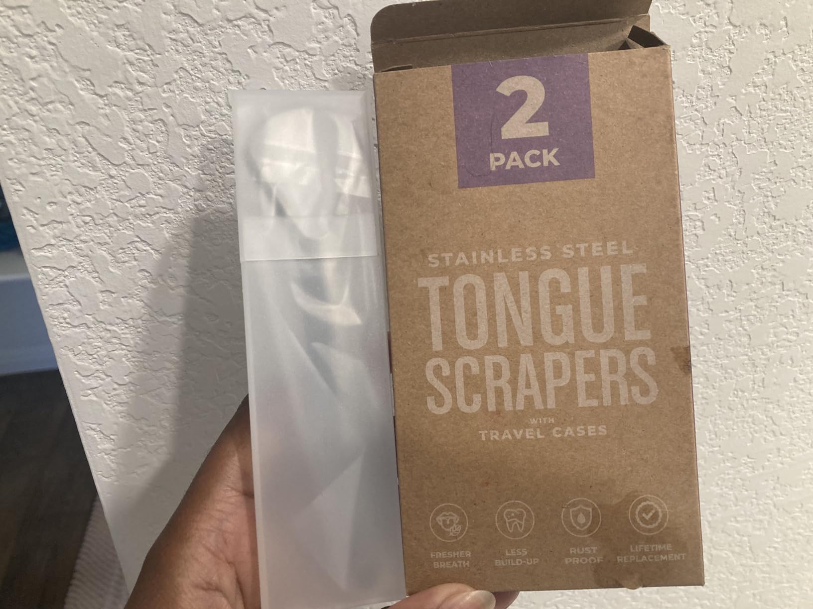 Mouthology Tongue Scraper for Adults (2 Pack), Reduce Bad Breath, Metal Tongue Scraper, Tongue Cleaner, Tongue Scraper, Stainless Steel Tongue Scraper, Tongue Cleaner for Adults, Tongue Scrubber customer photo 1