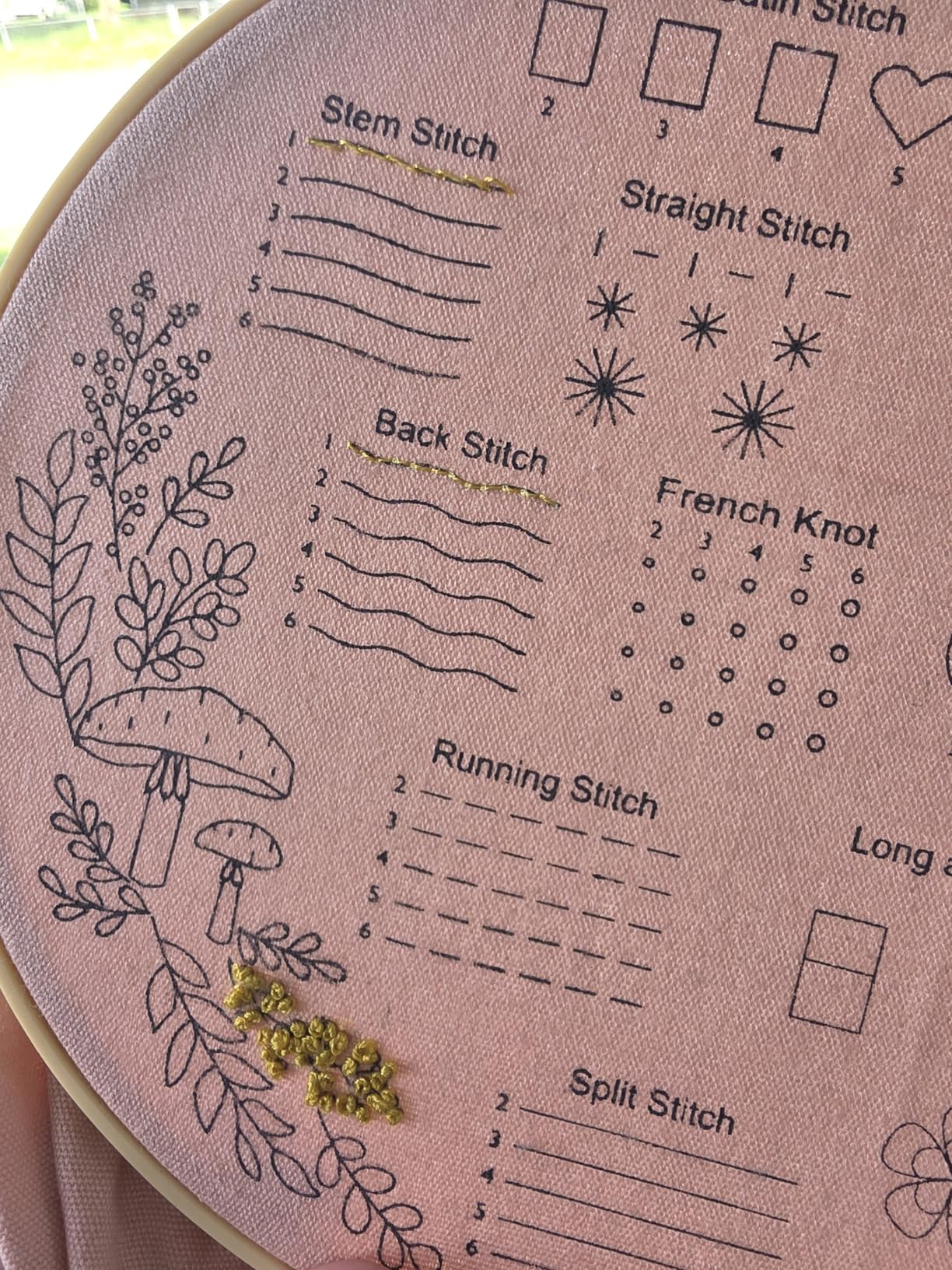 Sutesloly Hand Embroidery Kit for Beginners, 4 Sets Learn to Floral Patterns Simple Beginner Starter kit for Adults, 33 Stitches Easy Embroidery Practice Kit, 7.8inch Hoop customer photo 1
