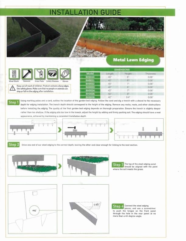 20ft. Galvanized Steel Landscape Edging (6-Pack) - 40