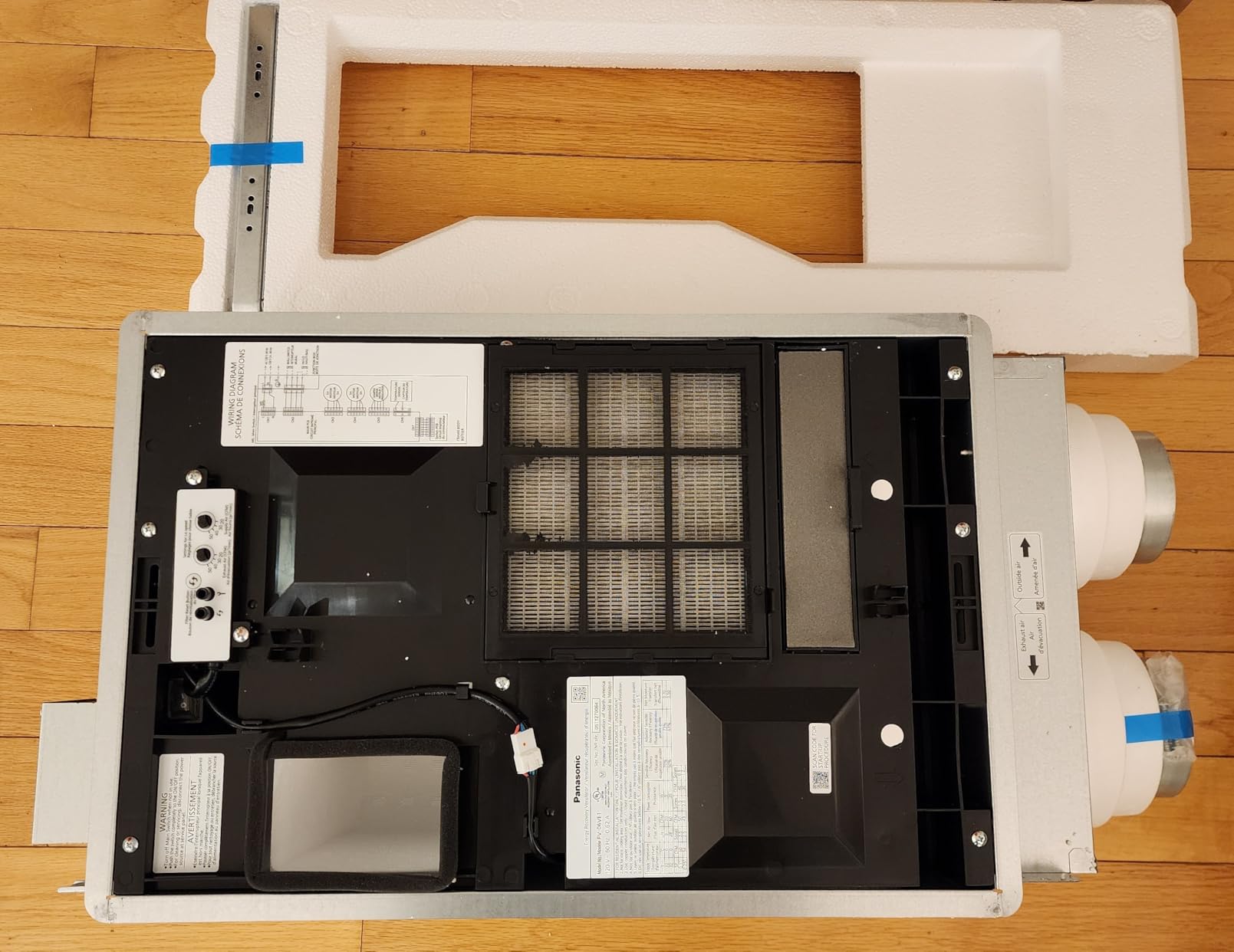 Panasonic WhisperComfort 60 Energy Recovery Ventilator (ERV), Wall/Ceiling Mount Exhaust Fan, FV-06VE1 customer photo 1