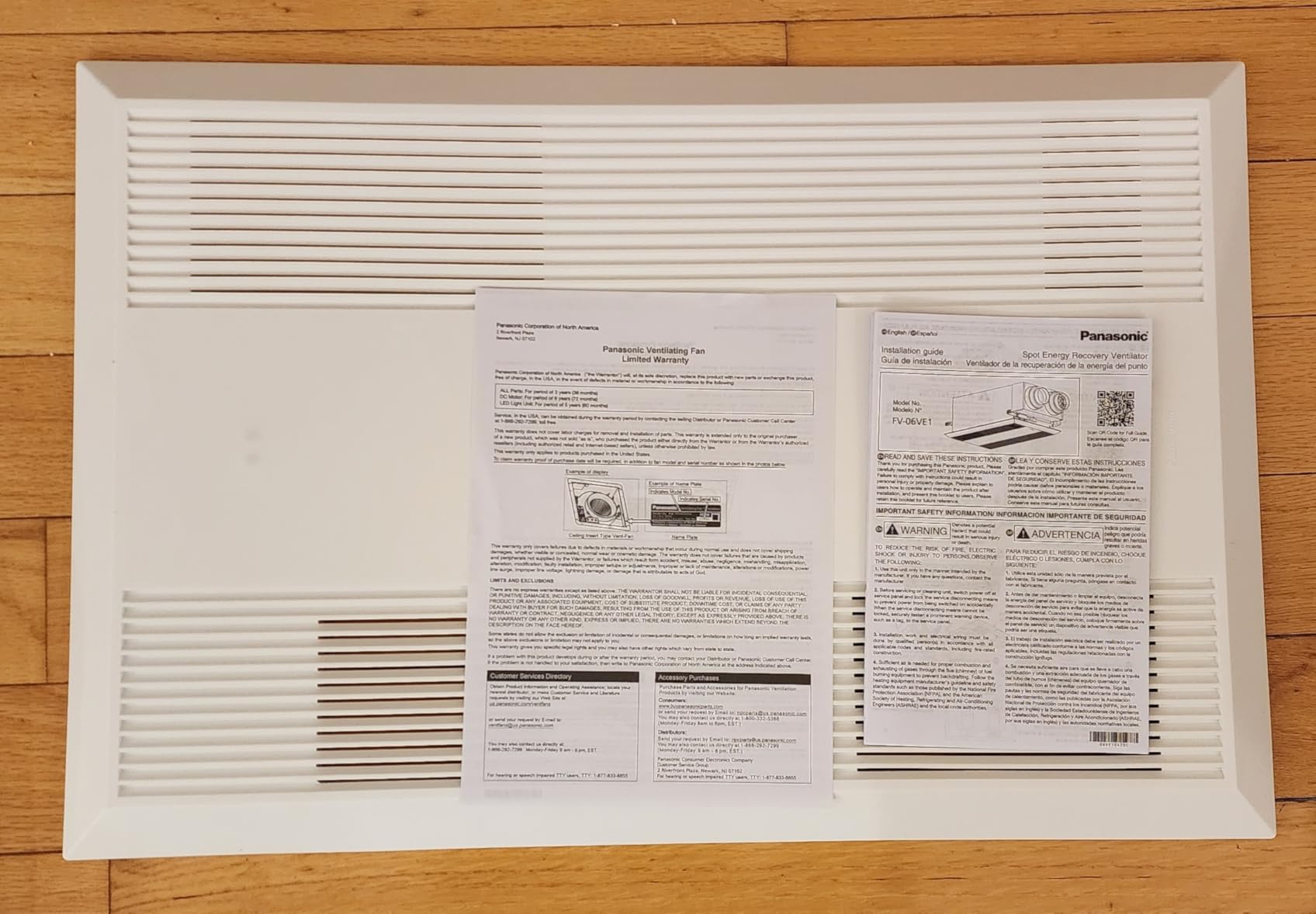 Panasonic WhisperComfort 60 Energy Recovery Ventilator (ERV), Wall/Ceiling Mount Exhaust Fan, FV-06VE1 customer photo 2