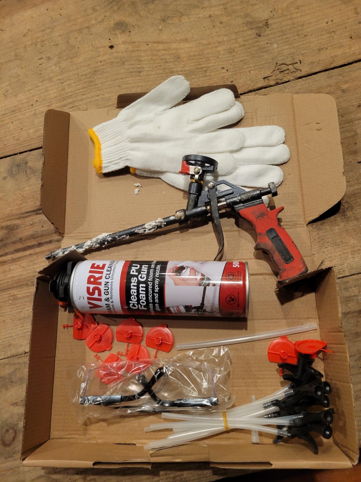 Spray Foam Insulation - Closed Cell Insulation Spray Foam 25.4 oz. Wall & Attic Acoustic Expanding Sealant, Covers Up to 240 Board Feet, Gun & Cleaner Included, 12 Pack customer photo 2