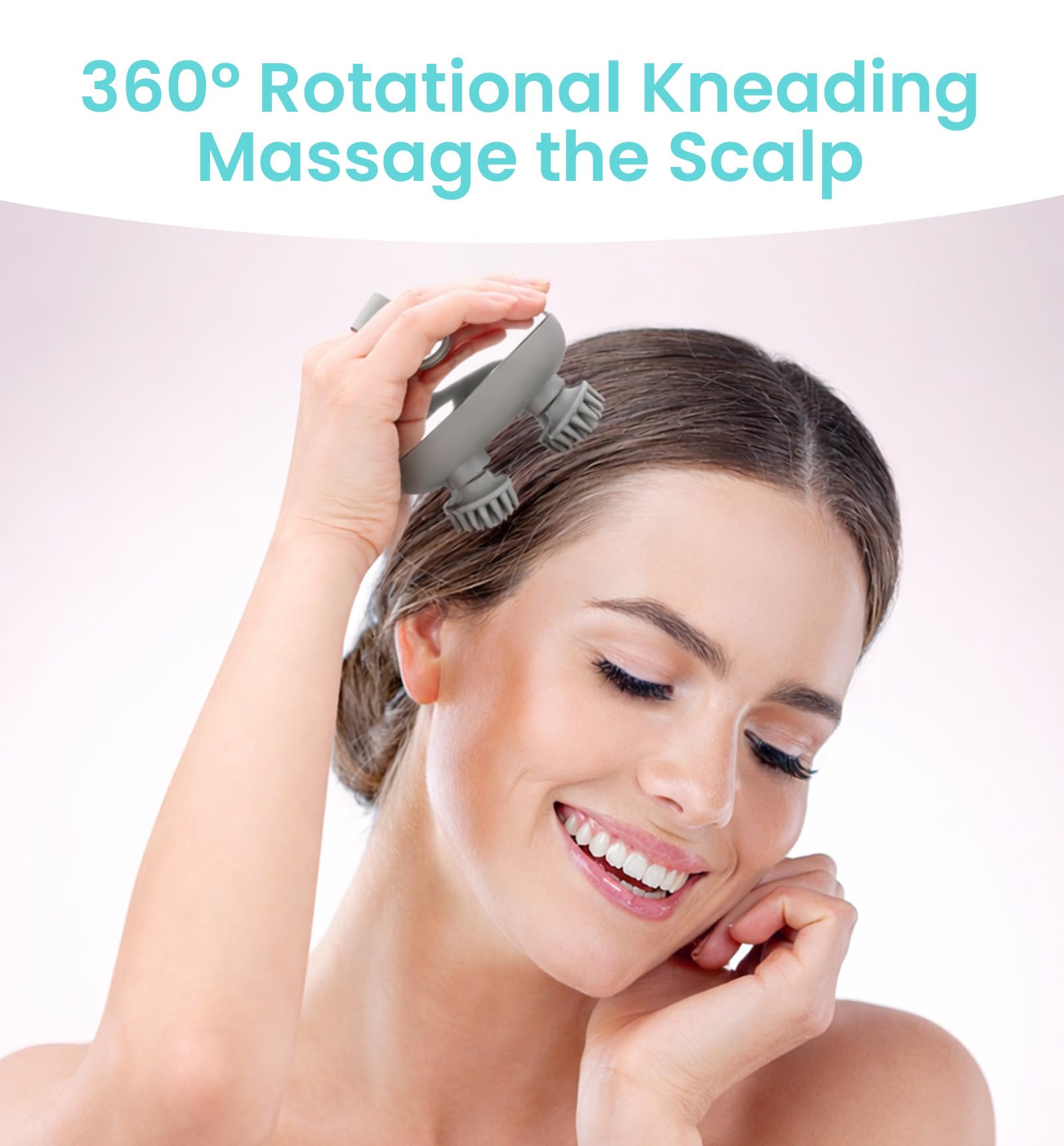 arboleaf Heated Scalp Massager Head Massager Scalp Stress Relax Hair Massager with Heat Cordless Kneading Massage Cat Massager, Gift for Mom Dad customer photo 2