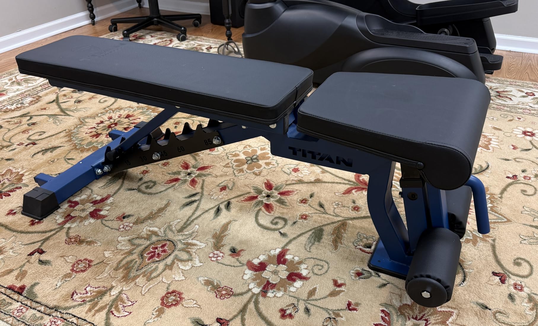 Titan Fitness Elite Series Adjustable FID Bench, 500 LB Incline & 1000 LB Flat, Versatile Utility Bench for Home Gym Weightlifting, Strength Training, Flat, Incline, Upright Positions customer photo 1