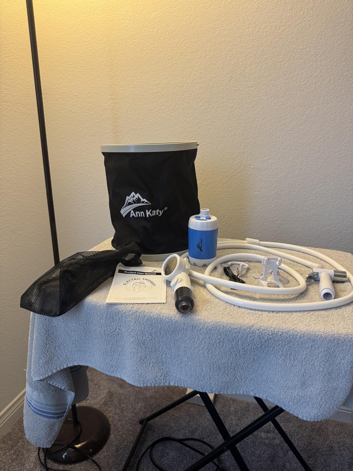 Portable Camping Shower Outdoor Camp Shower Pump, Upgrade Rechargeable Electric Shower Pump with Intelligent Digital Display Multiple Spray Modes for Camping, Hiking, Traveling,RV customer photo 1