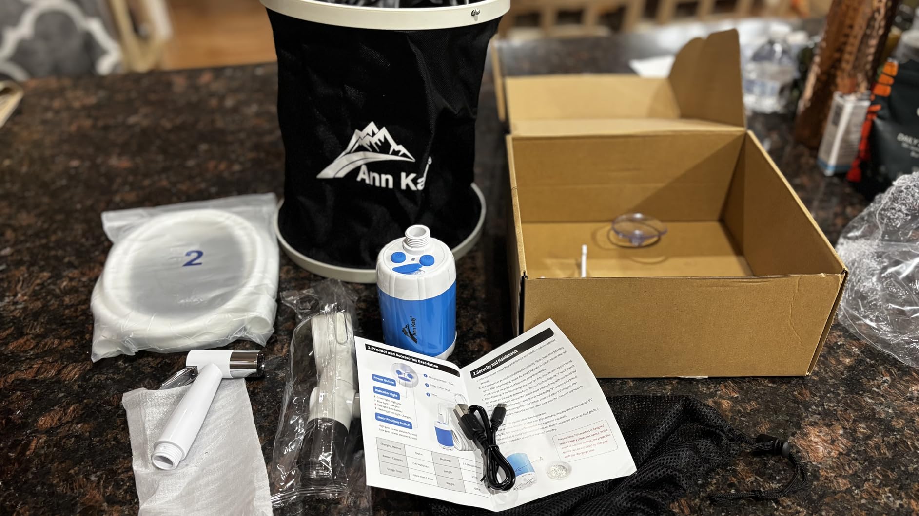 Portable Camping Shower Outdoor Camp Shower Pump, Upgrade Rechargeable Electric Shower Pump with Intelligent Digital Display Multiple Spray Modes for Camping, Hiking, Traveling,RV customer photo 2