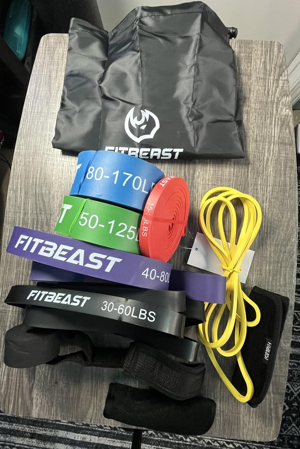 FitBeast Resistance Bands Set, Pull Up Assist Bands for Strength Training, Powerlifting, Muscle Toning, Yoga, Mobility Exercises, Rehabilitation, Full-Body Workout customer photo 1