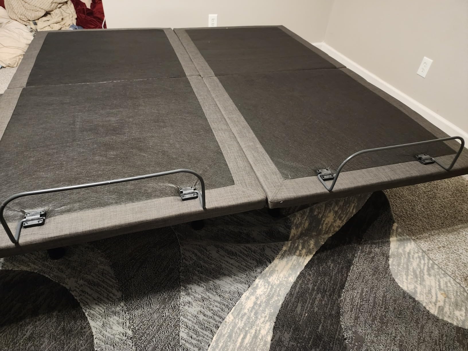 Split King Adjustable Bed Frame, 12 Inch Grey Gel Memory Foam Medium-Firm Mattress in Box,Updated Adjustable Beds with Thickened Frame,Wireless Remote,0 Gravity/Anti-Snore, Smart Electric Bed Base customer photo 2