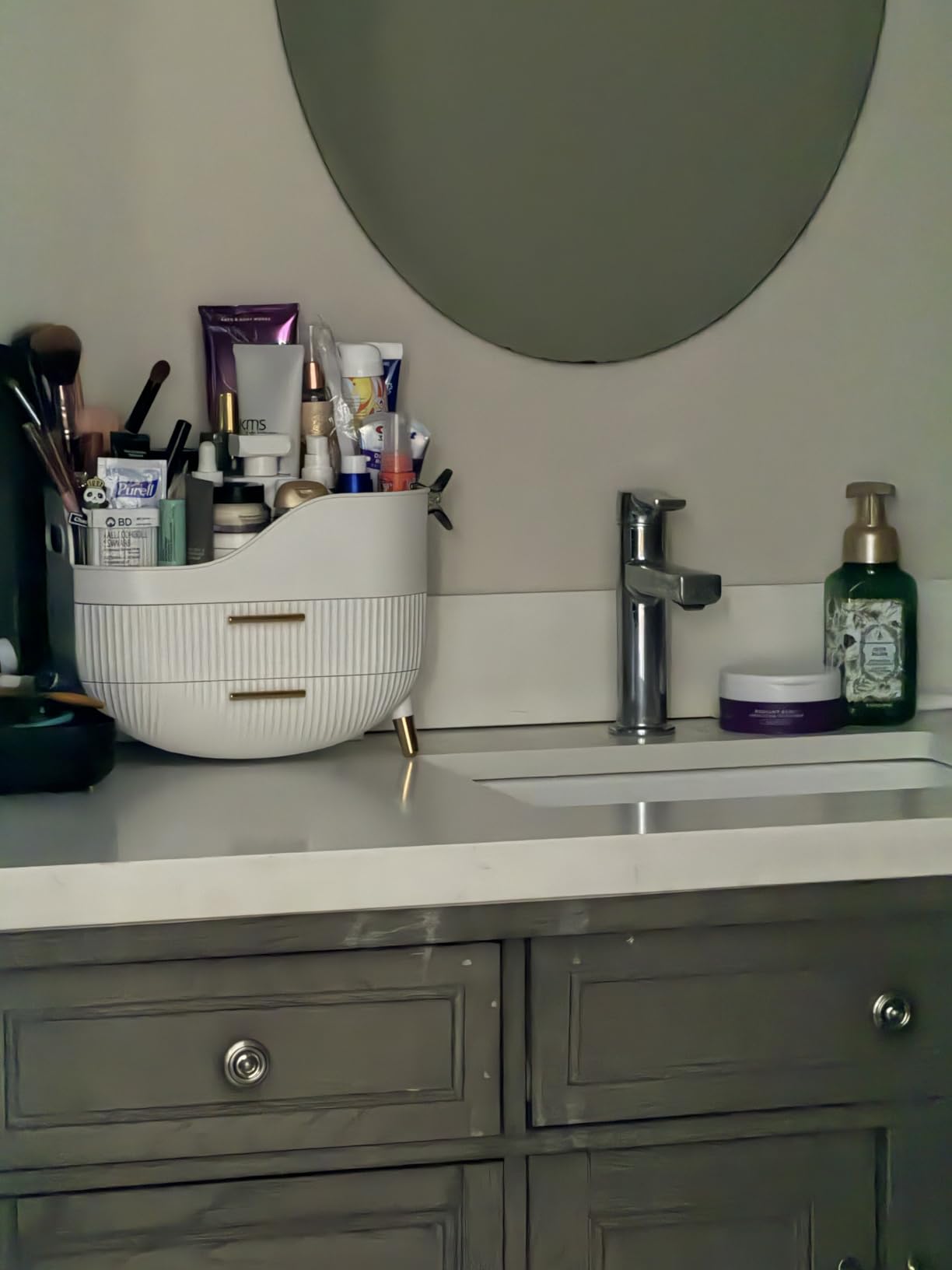 Makeup Organizer with Drawers,Skincare Organizer for Vanity,Storage Box with Handle,Large Cosmetic Display case for Dresser, Bathroom Countertop customer photo 1