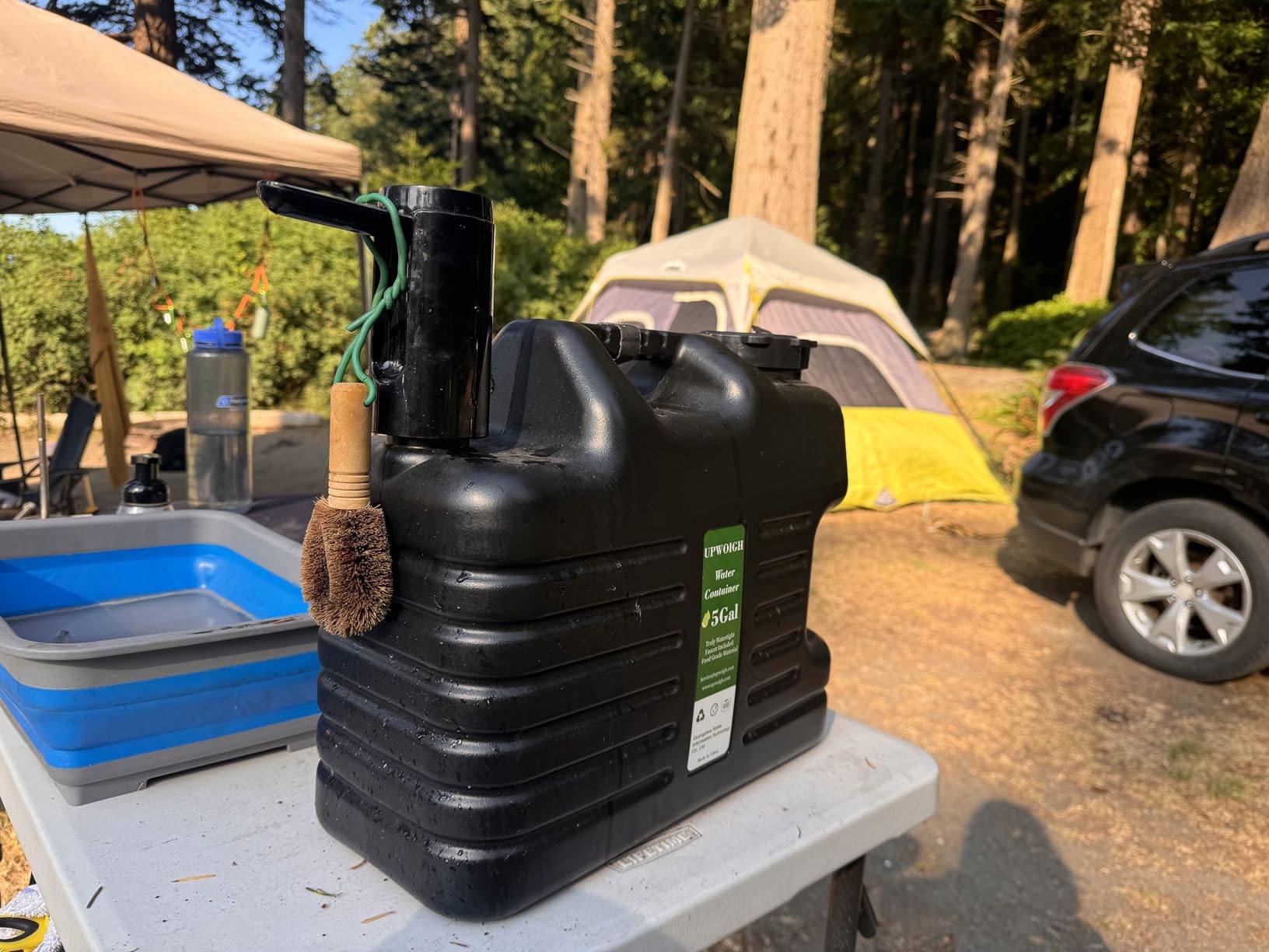 Portable 5 Gallon Water Jug with Automatic Touch Control Pump, Truly No Leakage Water Container with Spigot, Type-C Rechargeable Military Green Water Pump Gear for Outdoors Camping Hiking customer photo 1