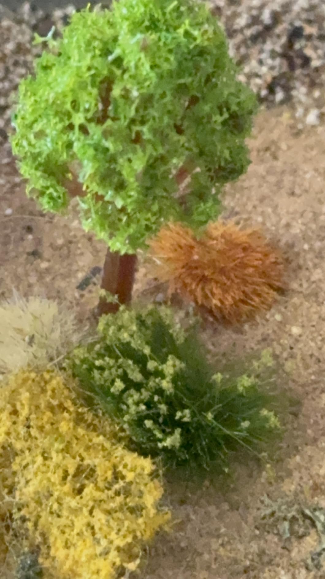 Warmtree 126 Pcs Static Grass Bushy Tufts Lowland Shrubs Tuft Terrain Model Kit for Train Landscape Railroad Scenery Sand Military Layout Model Miniature Bases and Dioramas customer photo 2