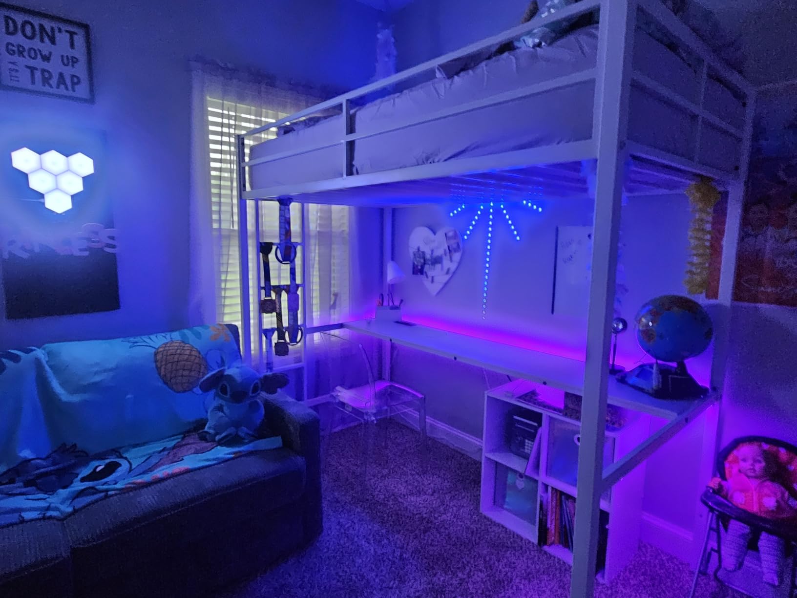 Karl home Black Bunk Bed Twin Over Twin with 2 Storage Drawers, Metal Bunk Bed with Built-in Ladder and Safety Guardrail, Space-Saving Twin Bunk Beds for Kids, Teens & Adults, No Box Spring customer photo 1