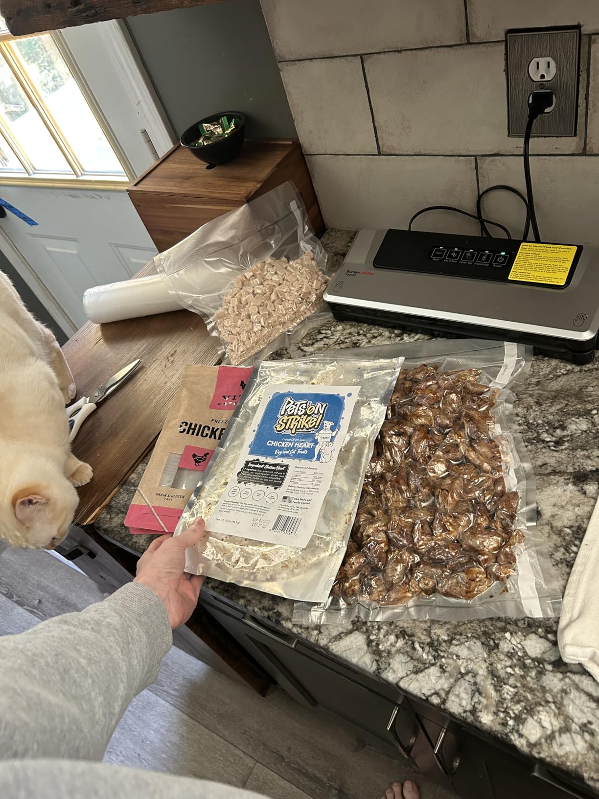 Bonsenkitchen Vacuum Sealer Machine | Compact Food Sealer for Kitchen Storage & Meal Prep | Multiple Modes | External Vacuum System | 5 Bags, Silver customer photo 2