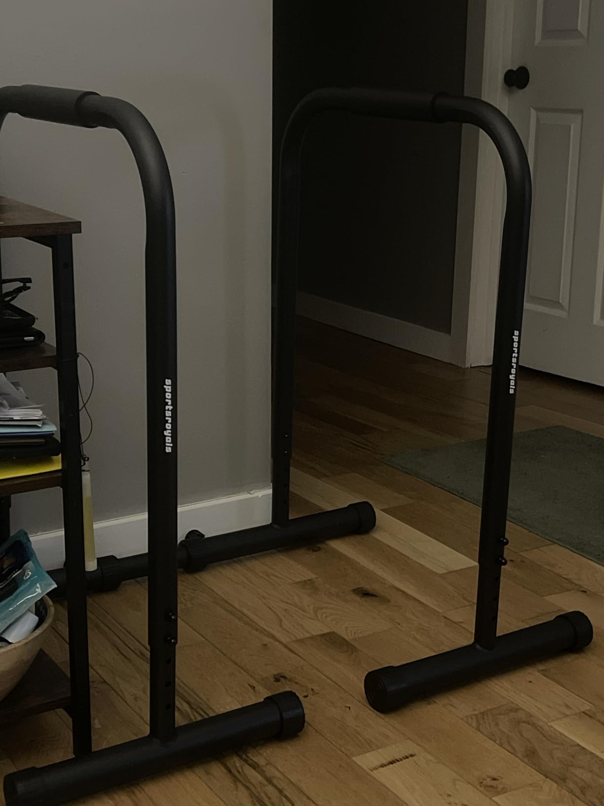 Sportsroyals Adjustable Dip Bar Station, Heavy Duty Parallette & Parallel Bars, 400LBS Stable Dip Stands for Home Gym, Calisthenics & Upper Body Workout Equipment customer photo 1