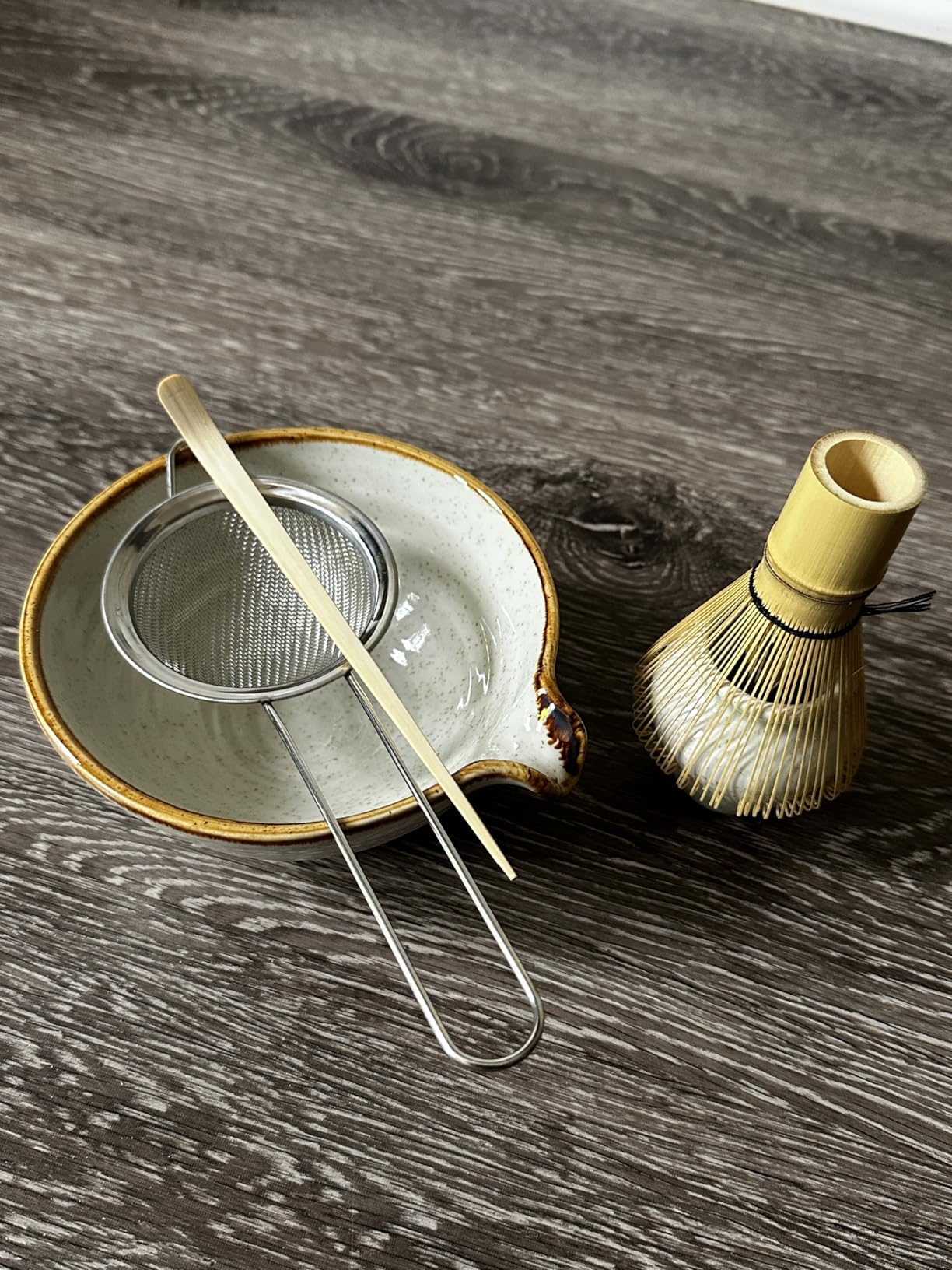 Matcha Whisk Set with Matcha Bowl, Matcha Bamboo Whisk, Scoop, Sifter, Matcha Whisk Holder Unique Gifts for Women Mom Her Girl Friend Home Kitchen Decor Gifts for Christmas, Birthday customer photo 2